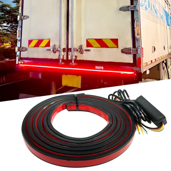 24V Factory High-Brightness Waterproof LED Strip Lights Multi-Functional Tail Fins Flowing Light Effects for Trucks Lorries New