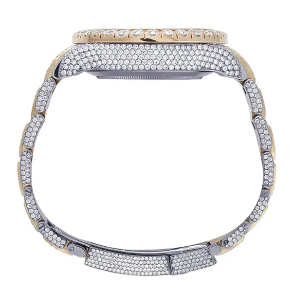 Redoors Jewelry VVS Iced Out Moissanite Diamond Antique Fashion Glass Dial Stainless Steel Watch Custom Made Unisex Watch