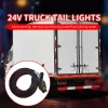 24V Factory High-Brightness Waterproof LED Strip Lights Multi-Functional Tail Fins Flowing Light Effects for Trucks Lorries New