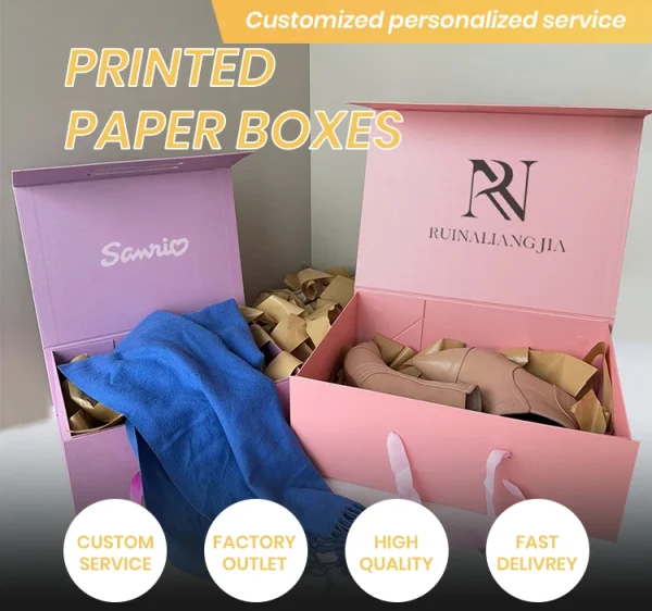 Custom Printing Paper Box Guangzhou Printed Bag Packaging Custom Paper for Dresses Folding Rigid Cardboard Gift Boxes