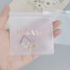 Custom Logo Print Jewelry Small Matte Ziplock Bags Frosted Pvc Zip Lock Bag for Bracelet Earring Necklace Ring