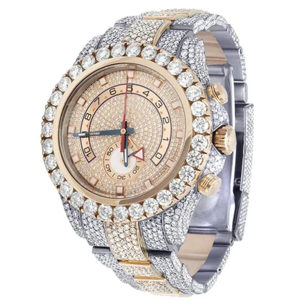 Redoors Jewelry VVS Iced Out Moissanite Diamond Antique Fashion Glass Dial Stainless Steel Watch Custom Made Unisex Watch