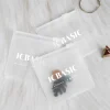 Custom Logo Print Jewelry Small Matte Ziplock Bags Frosted Pvc Zip Lock Bag for Bracelet Earring Necklace Ring