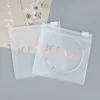 Custom Logo Print Jewelry Small Matte Ziplock Bags Frosted Pvc Zip Lock Bag for Bracelet Earring Necklace Ring
