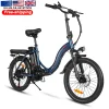 USA Warehouse Electric Foldable Waterproof Bicycles 20 Inch Us Stock 7 Speed Ebike Retro 350 Watt Folding Electric Bike