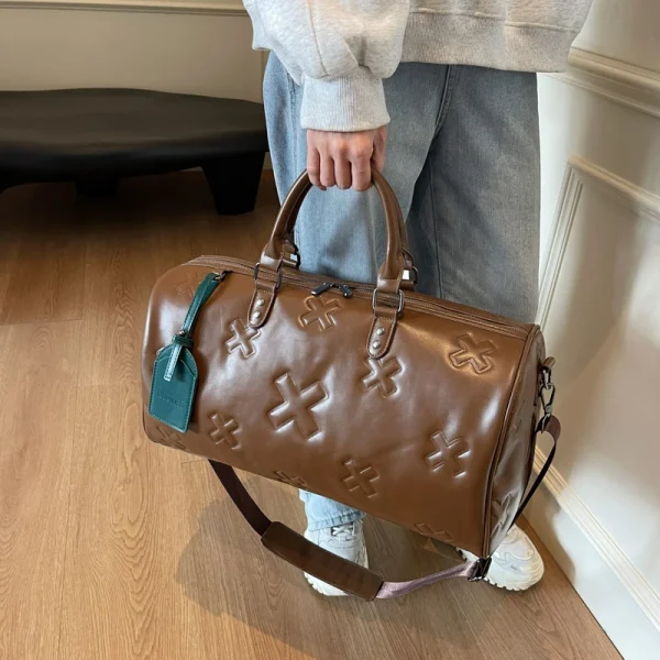 New Custom Embossed Fashion Travel Bag Large-capacity Hand Luggage Bag Sports Fitness Bag