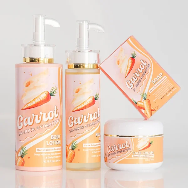 Private Label Organic Skin Care Set Hot Selling Moisturizing Whitening Vitamin C Carrot Natural Ingredients for Repairing Skin Private Label Organic Skin Care Set Hot Selling Moisturizing Whitening Vitamin C Carrot Natural Ingredients for Repairing Skin