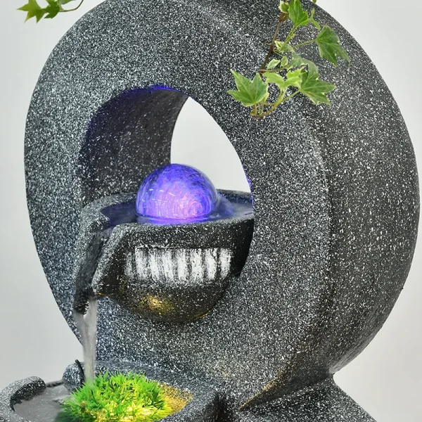 European Luxury Gray Home Decor for Garden Lawn Yard Indoor and Outdoor Water Fountain Housewarming Gift Waterfalls