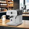 Automatic Commercial Espresso Machine Stainless Steel Coffee Maker Expresso Cafetera Household Appliances for Cars Electric
