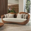 Luxury Solid Wood Furniture Set Italian Design Modern Sofa Dining Table Chairs Armchair Console Table for Villa Hotel