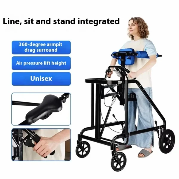 Electric Lifting Adult Walkers Rehabilitation Training Equipment Elderly Walking Aid Walk Stand for Improved Walking Therapy