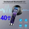 HE-050A HD Digital Display True Wireless Earphones Semi-In-Ear Anc Earbuds with Digital Display Earphone