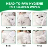 Oimmal Hot Sale Natural Pet Care Coconut Oil Hypoallergenic Gloves Wipes for Pet Cleansing Deodorize