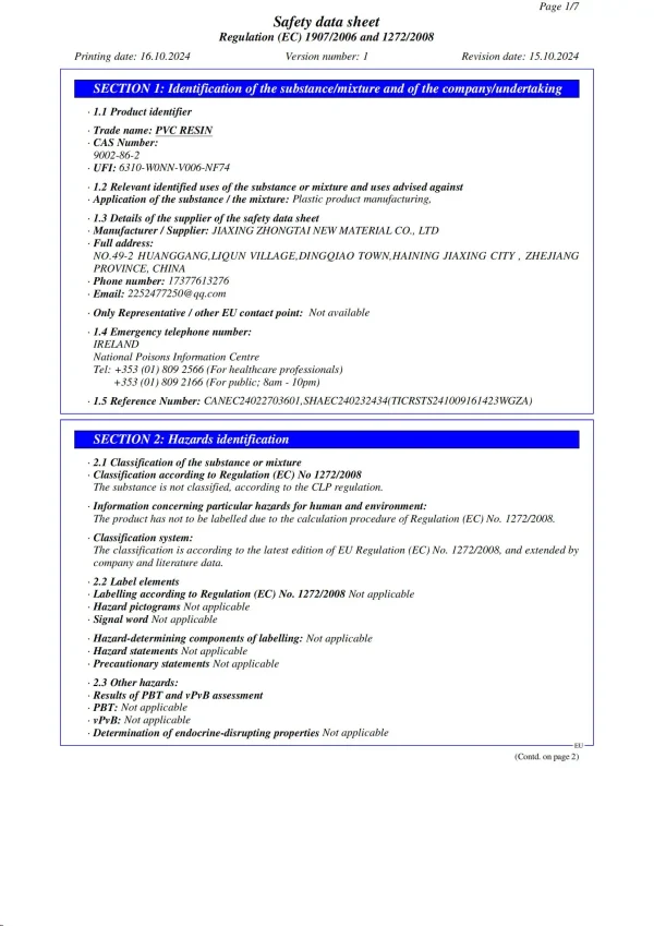 China Supplier PVC Raw Material Polyvinyl Chloride PVC Resin Powder / Granules PVC Resin SG5 K67 for Pipes & Cable China Supplier PVC Raw Material Polyvinyl Chloride PVC Resin Powder / Granules PVC Resin SG5 K67 for Pipes & Cable