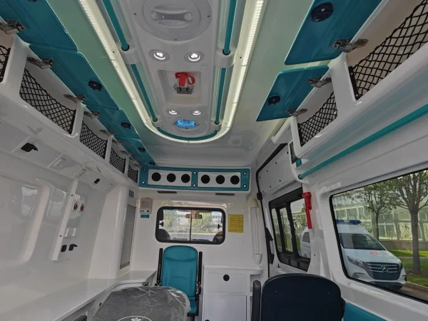 Wholesale Mercedes 419ECMO Critical Care Transport Ambulance Mobile Veterinary Clinic Van with Hydraulic System for Africa