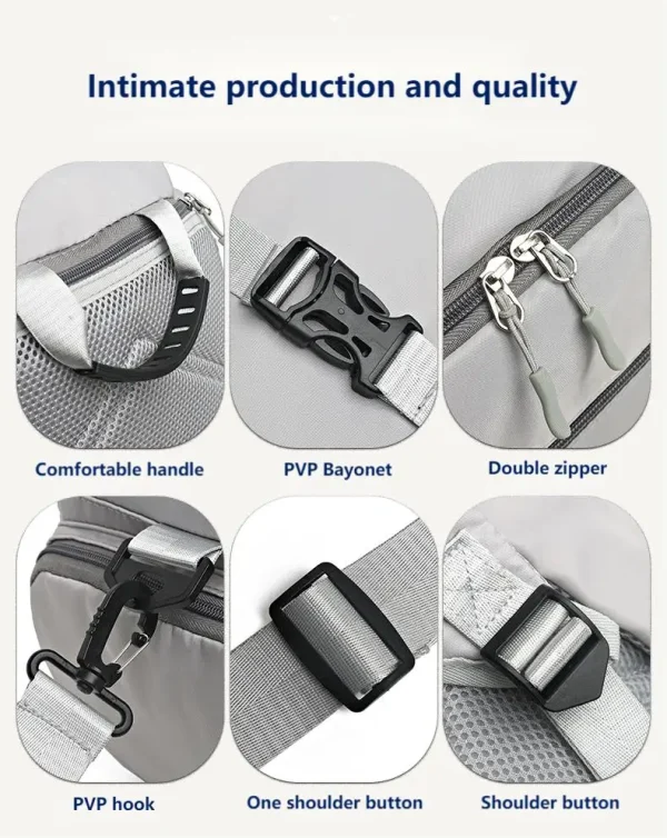 Custom Logo Unisex Large Capacity Waterproof Sports Fitness Duffle Backpack Weekend Gym Travel Duffel Bag With Shoes Compartment Custom Logo Unisex Large Capacity Waterproof Sports Fitness Duffle Backpack Weekend Gym Travel Duffel Bag With Shoes Compartment