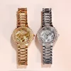 New Trendy Gold Women Luxury Sport Wrist Watch Shiny Lady Diamond Jewelry Watches Design for Girls