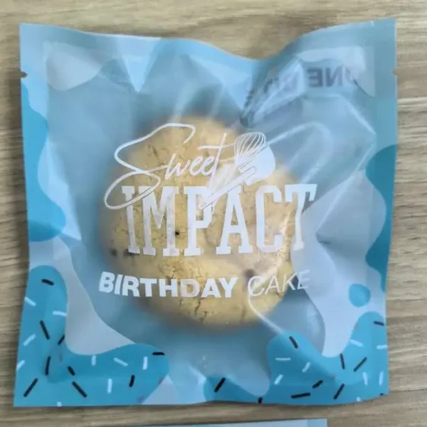 Supplier Custom Packaging Candy Biscuits Food Cookies Heat Seal Ziplock Frosted Printing Plastic Bags With Tear