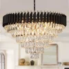 OEM Customized Modern Decoration Indoor Lighting Crystal Pendant Light Chandelier Round Ceiling Lamp for Indoor Home Lighting