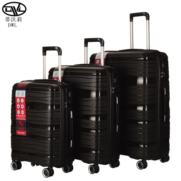 3 Piece Lightweight PP Hardshell Luggage Set Cartoon Style Carry-on Suitcase Double Spinner Wheels TSA Lock Travel Bag Suitcases 3 Piece Lightweight PP Hardshell Luggage Set Cartoon Style Carry-on Suitcase Double Spinner Wheels TSA Lock Travel Bag Suitcases