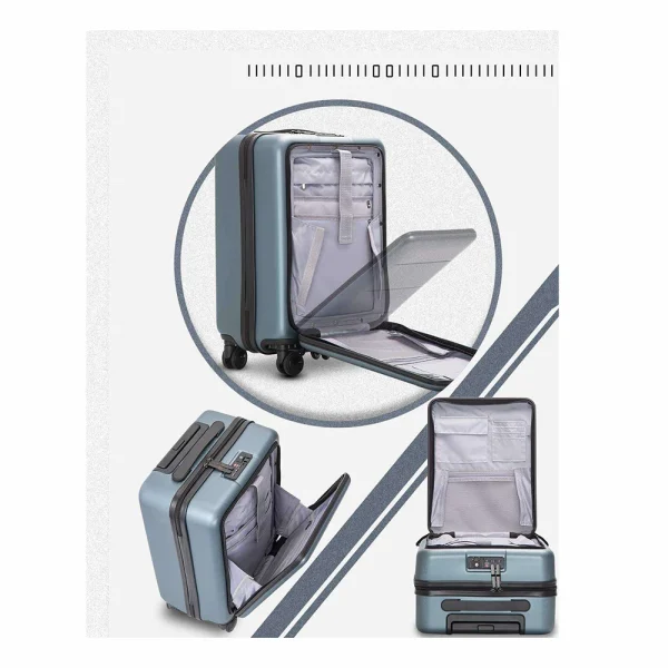 Luggage Suitcase Piece Set Carry on Abs+pc Spinner Trolley With Pocket Compartment Weekend Bag ( 20in(carry On)