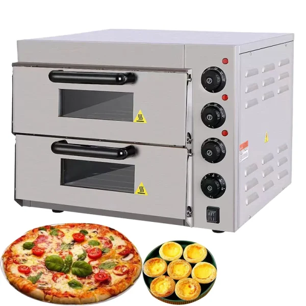 On Sale New Electric Double Deck Oven Commercial Bakery Equipment for Cake Bread Pizza Baking Automatic Stone Baking Equipment
