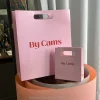 Personalized Die-Cut Handles Tote Paper Bags Pink Die Cut Handle Shopping Paper Bag Die-Cut Make up Paper Bags