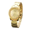 Hot Selling Trendy Luxury Women Geneva Casual Wrist Watch with Diamond Round Dial Plate Quartz Movement Business Watch