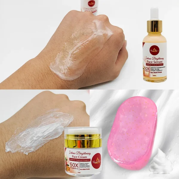 Private Label Luxury Korean Beauty Product Arbutin Skin Whitening and Exfoliating 24k Gold Soap Tomato Skin Care Set for Women