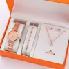 DY-02 New Watch Fashion Diamond Set  Quartz Watch Jewelry Gift Set