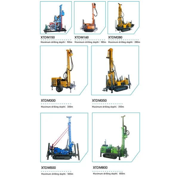 Wheel Type Water Well Drilling Rig Deep Ground Drilling Rig Machine Portable Water Well Drilling Rigs for Soil Test Wheel Type Water Well Drilling Rig Deep Ground Drilling Rig Machine Portable Water Well Drilling Rigs for Soil Test
