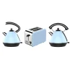 Top Grade Retro Stylish Kitchen Appliance 3 in 1 Stainless Steel 2 Slices Toaster 1.7L Water Kettle and Blender Set