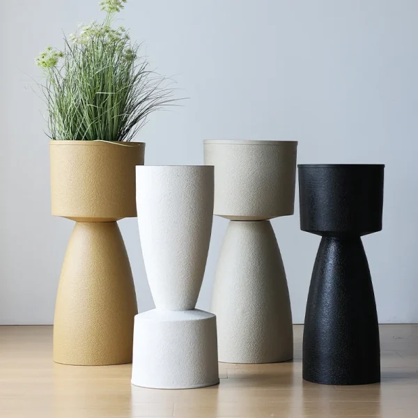 High Quality Minimalist Big Plastic Plant Pots for Plants Home Decor Large Tall Outdoor Pots with Luxury Saucer for Outdoor High Quality Minimalist Big Plastic Plant Pots for Plants Home Decor Large Tall Outdoor Pots with Luxury Saucer for Outdoor