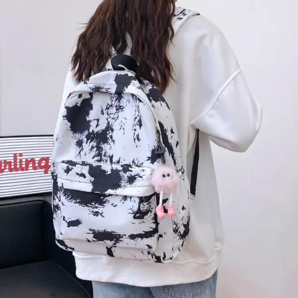 Casual Travel Backpack for High School and College Students Unisex New Fashion Waterproof Tie-Dye Bag
