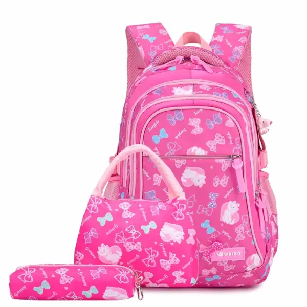 Factory Price Cute Girls School Bag 3pcs Set Beautiful Children Backpack Primary Students Bookbags Kids Teens Mochilas Escolares