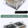 2025 High Quality Double Head Stove Commercial Use Restaurant Kitchen Equipment 3 /6 Burners Gas Stove