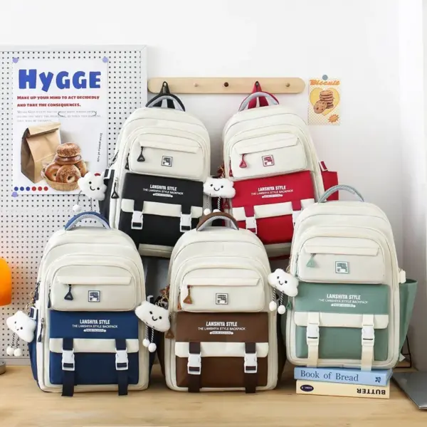 Students Schoolbag Fashionable Waterproof Set Custom Logo School Bags Student Backpack Set