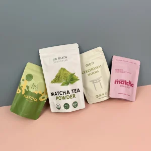 Personalized Printed 30g 50g 100g 250g Aluminum Bags Matte Finish Food Grade Stand Pouch Zipper Bag for Matcha Tea Powder Personalized Printed 30g 50g 100g 250g Aluminum Bags Matte Finish Food Grade Stand Pouch Zipper Bag for Matcha Tea Powder