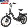 USA Warehouse Electric Foldable Waterproof Bicycles 20 Inch Us Stock 7 Speed Ebike Retro 350 Watt Folding Electric Bike