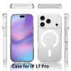 Tpu Pc Wireless Charging clear Phone case for iPhone 17 Pro Max Shockproof Magnetic Phone case for iPhone 12 13 14 15 16 17