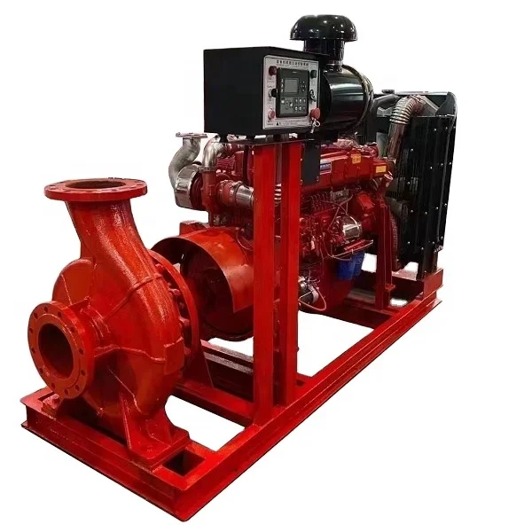 Fire Pump Set D+E+J Three System 500gpm & General Dual Power Fixed Water Supply Equipment diesel Engine Fire Fighting Water Pump