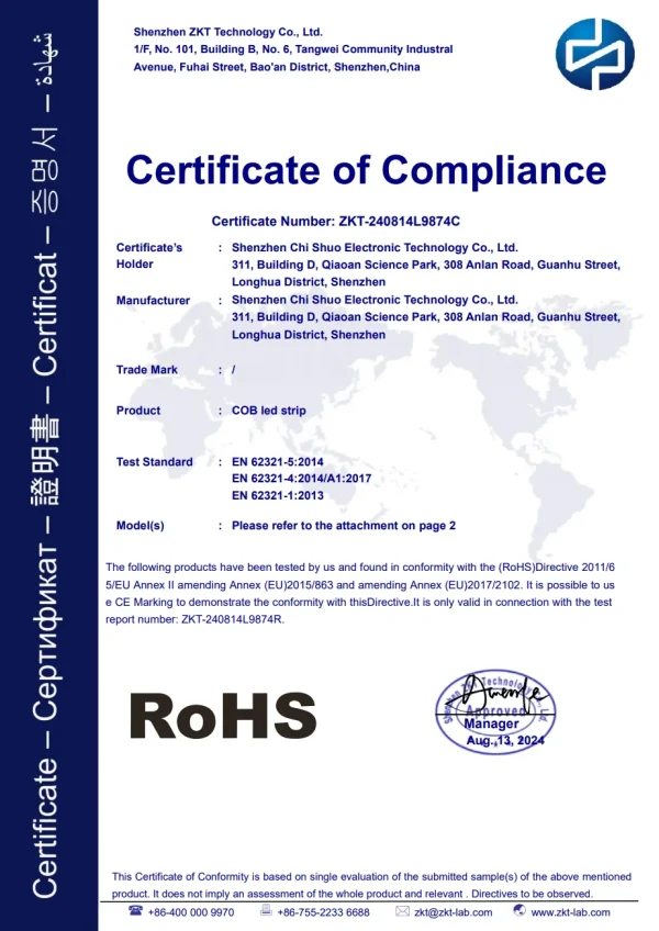 12mm Addressable RGBW FCOB Led Strip Vs Regular - 784 LEDs/m, High - Quality, Dotless, 24V, Dimmable & Flexible
