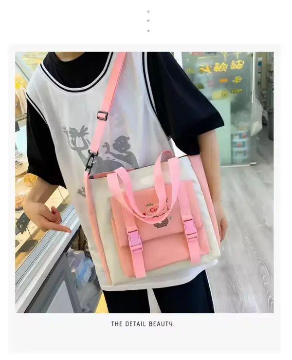 Five-piece Student Schoolbag Female Primary School Student Storage School Student Backpack Oxford Shoulder Storage Bag Kids