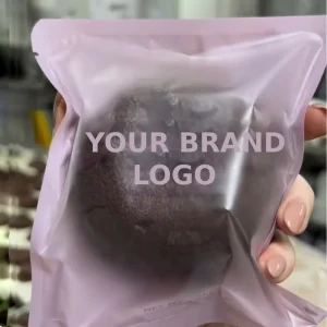 Supplier Custom Packaging Candy Biscuits Food Cookies Heat Seal Ziplock Frosted Printing Plastic Bags With Tear