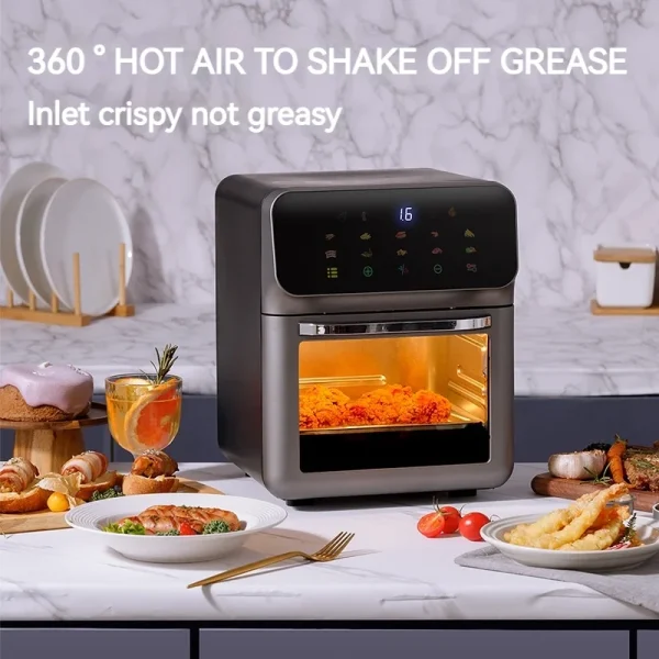 PANERKA Air Fryer With Viewing Window Kitchen Appliances Household Commercial Non-fryer Air Fryer 10L 1350w Air Fryer