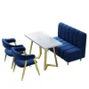 Restaurant Furniture Hot Selling Light Luxury Dining Furniture Cafe Table and Chair Dessert Restaurant Sofa Booth