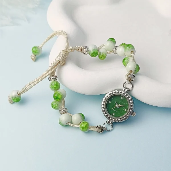 Wholesale Newest Design Fashion Custom logo Women Quartz Watches Crystal Beads Crystal Ladies Watches