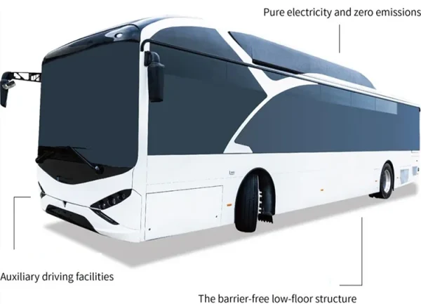 Best Price 91-Seater Electric 30+2+1 Passenger Bus with Automatic Transmission and LHD Steering Position