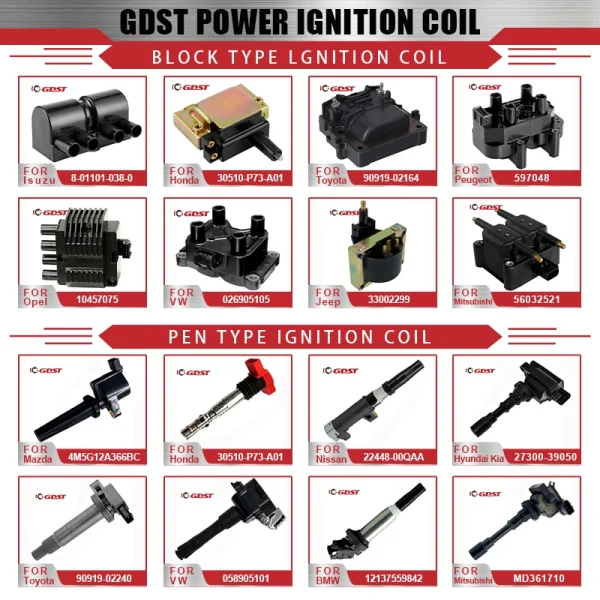 GDST Original Quality Wholesale Auto Parts Engine Ignition Coil for Toyota Nissan VW Honda Hyundai Elantra Kia Soul Forte