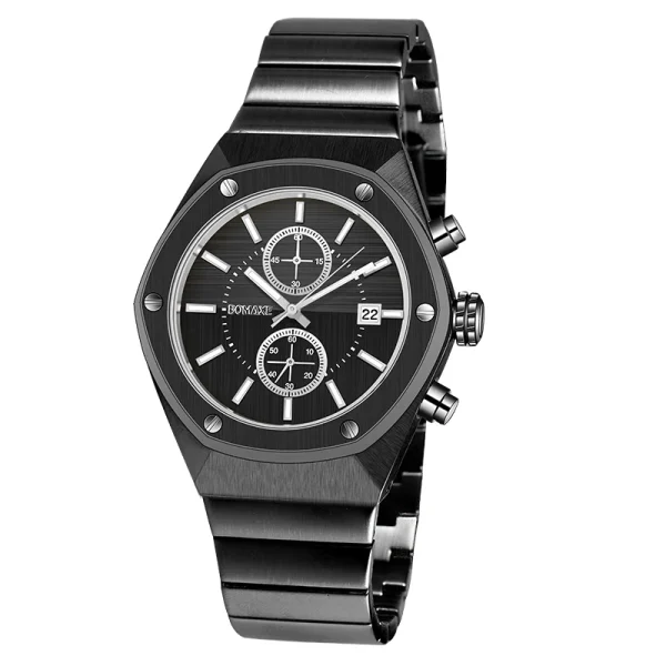 Hot Selling Luxury Quartz Chronograph Bracelet Watch for Men VVS Diamond Vintage Sport Style Simple Glass Dial Fashionable